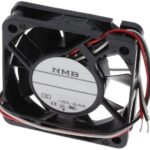 8006039242 06015KA-12L-AL-00, Fan Tubeaxial 12VDC Square - 60mm L x 60mm H Ball 14.1 CFM (0.395m³/min) 3 Wire Leads Hirschmann