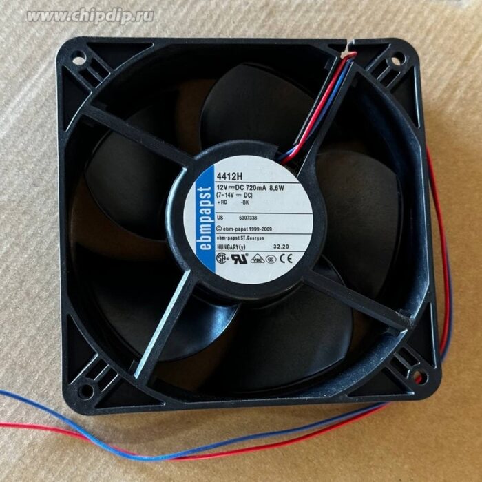 8041591551 Вентилятор Ebmpapst 4412H 12V 8.6W 120x38 () Hirschmann — изображение 4
