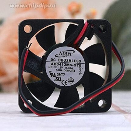 8044489754 Вентилятор ADDA AD0412MS-G70 12V DC 0.08A 40X10 2pin Hirschmann