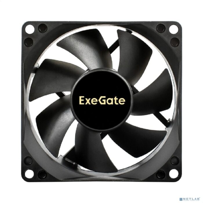 8038575172 EX297043RUS, Вентилятор 12В DC ExeGate ExtraSilent ES08025S3P (80x80x25 мм, Sleeve bearing (подшипник скольжения), 3pin, 1900RPM, 20dBA) Hirschmann — изображение 5