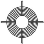 8026504770 109-1052, Fan Accessories 150mm Square Fan Finger Guard, Outlet, Silver Hirschmann