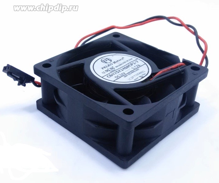 doc060907773 8044109680 Вентилятор Pelko Motors C6025X24SPCP1-7 24V 0.17A 60x25 2pin () Hirschmann — изображение 1