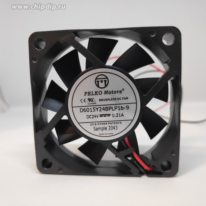 doc060908648 8044096162 Вентилятор Pelko Motors D6015Y24BPLP1b-9 24V 0.21A 60x15 2pin Hirschmann — изображение 1