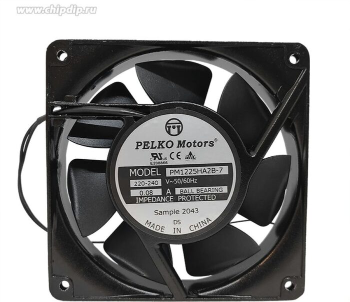8044109546 Вентилятор Pelko Motors PM1225HA2B-7 220/240V 0.08A 120x25 2pin Hirschmann — изображение 2