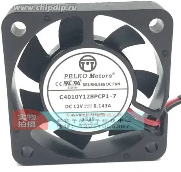 doc060920121 8044109819 Вентилятор Pelko Motors C4010Y12BPCP1-7 12V 0.143A 40x10 2pin () Hirschmann — изображение 1