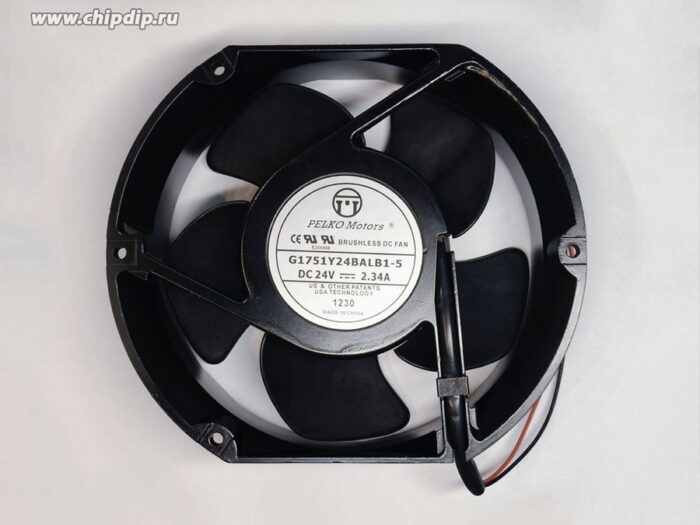 8030700074 Вентилятор PELKO Motors G1751Y24BALB1-5 24V DC 2.34A 172X150X51 2pin Hirschmann — изображение 2