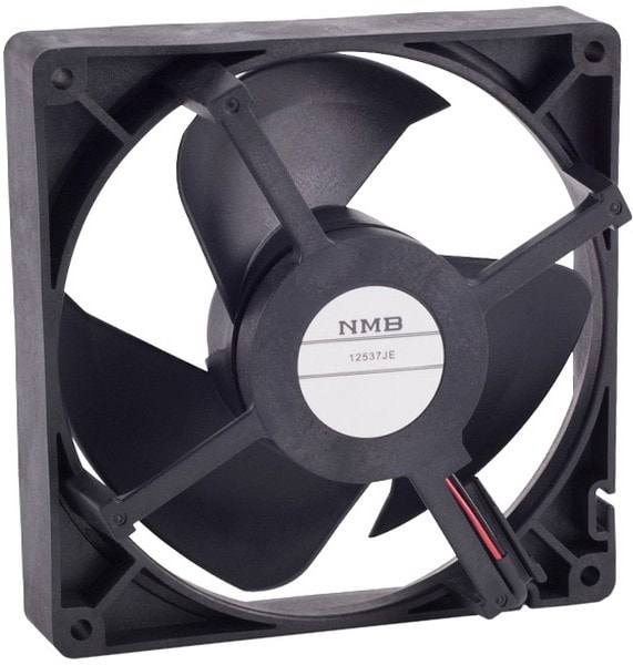 doc060986379 8005769358 12537JE-12P-BA-F0, Fan Tubeaxial 12VDC Square - 125.4mm L x 125.4mm H Ball 76.6 CFM (2.14m³/min) 2 Wire Leads Hirschmann — изображение 1