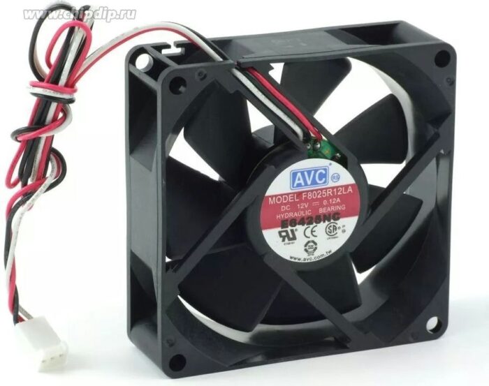 8041033262 Вентилятор AVC F8025R12LA 12V 0.12A 3pin 80x25 () Hirschmann — изображение 2