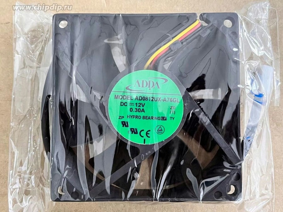 doc060988098 8043409478 Вентилятор ADDA AD0812UX-A76GL 12V 0.30A 80x25 3pin () Hirschmann — изображение 1