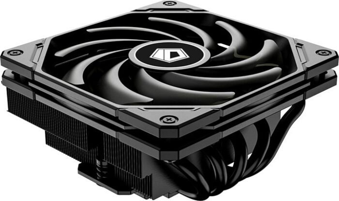 8016695258 Cooler ID-Cooling IS-55 BLACK LGA1700/1200/115X/AM5/AM4 низкопрофильный высота 55mm ( TDP 125W, PWM, 5 тепл.трубок + медная база, FAN 120mm, Hirschmann — изображение 4