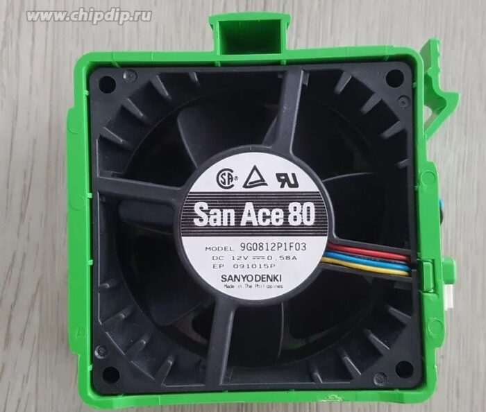 8017320716 Вентилятор SuperMicro FAN 0074L; SAN ACE 80 ; ; 058A с зеленой оснасткой + Hirschmann — изображение 2