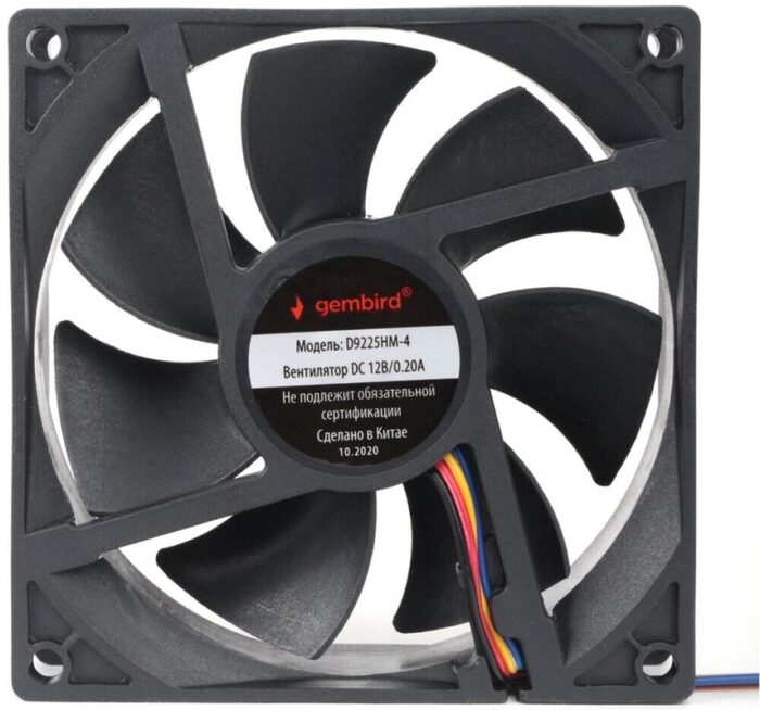 8048463375 Вентилятор Gembird D9225HM-4, 92x92x25, гидродин.подшипник, 4pin, провод 30см Hirschmann — изображение 5