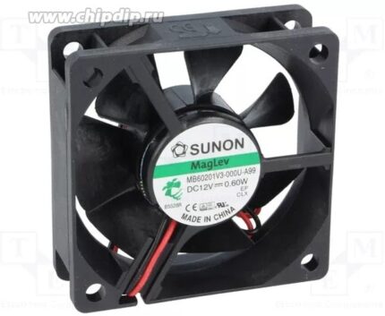 8041805690 Вентилятор SUNON MB60201V3-000U-A99 12V 0.050A 0.6W 60x20 2pin Hirschmann