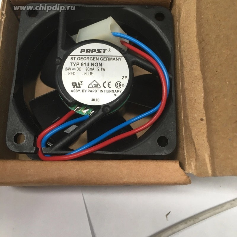 doc061949727 8022496491 Вентилятор Ebmpapst TYP614 NGN 24v 90mA 2.1W 2pin 60x25 Hirschmann — изображение 1