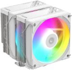 8048686632 Cooler ID-Cooling FROZN A620 PRO SE ARGB WHITE Soc-AM5/AM4/ 1200/1700/1851 серебристый/белый 4-pin 15-27.2dB Al+Cu 260W 1190gr Ret Hirschmann — изображение 4