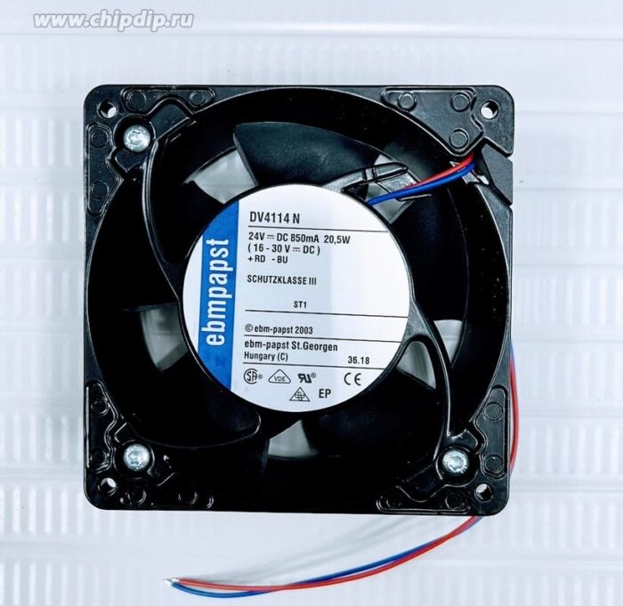 8035597241 Вентилятор Ebmpapst DV4114 N 24v 0.85A 20.5W (12-30V) 120x38 2pin () Hirschmann — изображение 6