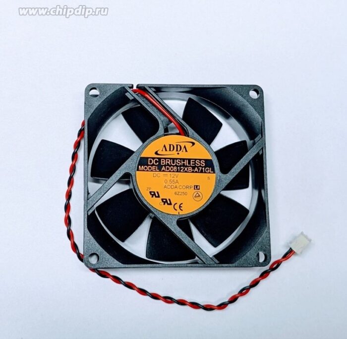 9001168135 AD0812XB-A71GL, Вентилятор 12V 0.55A 80X25 Hirschmann — изображение 2