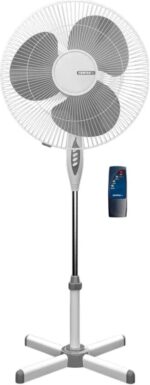 8048702344 Вентилятор напольный Centek CT-5021 40Вт скоростей:3 ПДУ серый/белый Hirschmann — изображение 8
