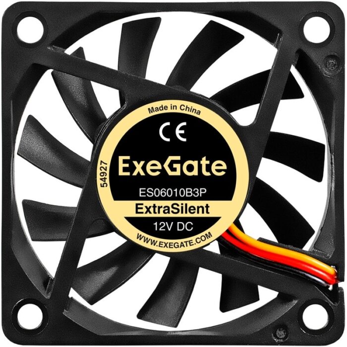 8038575155 EX297026RUS, Вентилятор 12В DC ExeGate ExtraSilent ES06010B3P (60x60x10 мм, 2-Ball (двойной шарикоподшипник), 3pin, 2000RPM, 16dBA) Hirschmann — изображение 6
