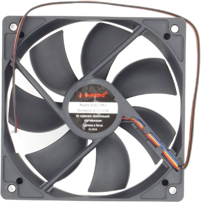8048463377 Вентилятор Gembird D12025HM-4, 120x120x25, гидродин.подшипник, 4pin, провод 30см Hirschmann — изображение 6
