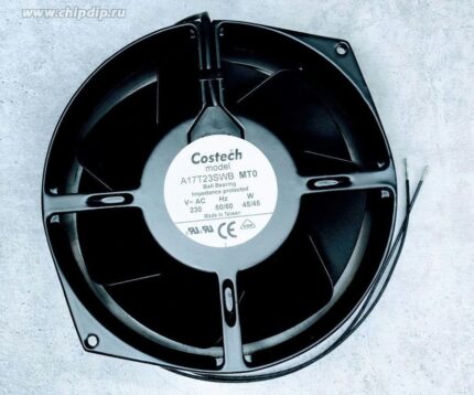 8007682122 Вентилятор Costech A17M23SWB MTO A17T23SWB MT0 A17T23SWB M00 A17M23SWBMTO A17T23SWG 220V 42W 45W 230v 172x15x51 круг с ушами 2pin Hirschmann