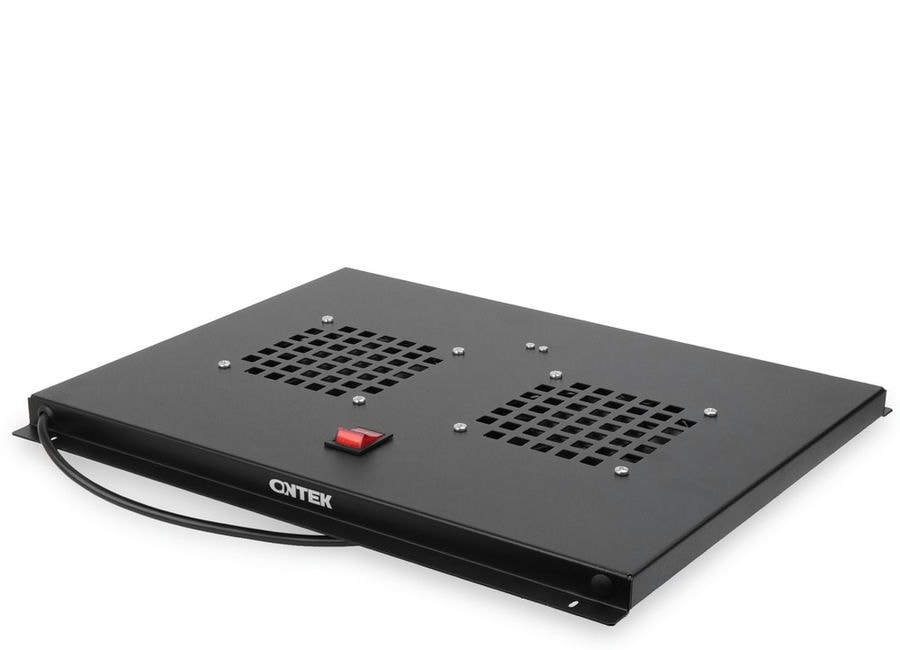 doc063792622 8048107878 Модуль вентиляторный ONTEK потолочный для шкафов серии TC глубиной 600мм на 2 элемента потолочный без термостата, черный RAL 9005 Hirschmann — изображение 1