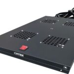 8048107880 Модуль вентиляторный ONTEK потолочный для шкафов серии TC глубиной 1000мм на 4 элемента потолочный без термостата, черный RAL 9005 Hirschmann