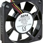 8026534023 DC axial fan, 12 V, 50 x 50 x 10 mm, 14.3 m³/h, 25 dB, ball bearing, SEPA MFB50E12A Hirschmann