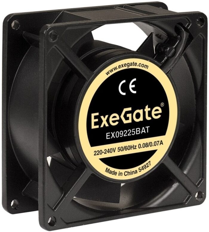 8009510062 EX289004RUS, Вентилятор 220В AC ExeGate EX09225BAT (92x92x25 мм, 2-Ball (двойной шарикоподшипник), клеммы, 2600RPM, 31dBA) Hirschmann — изображение 6