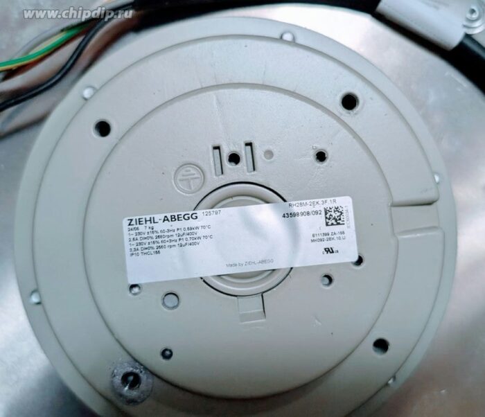 8018796679 Вентилятор центробежный ZIEHL-ABEGG RH28M-2EK.3F.1R 230V 3.3A 4pin Hirschmann — изображение 3