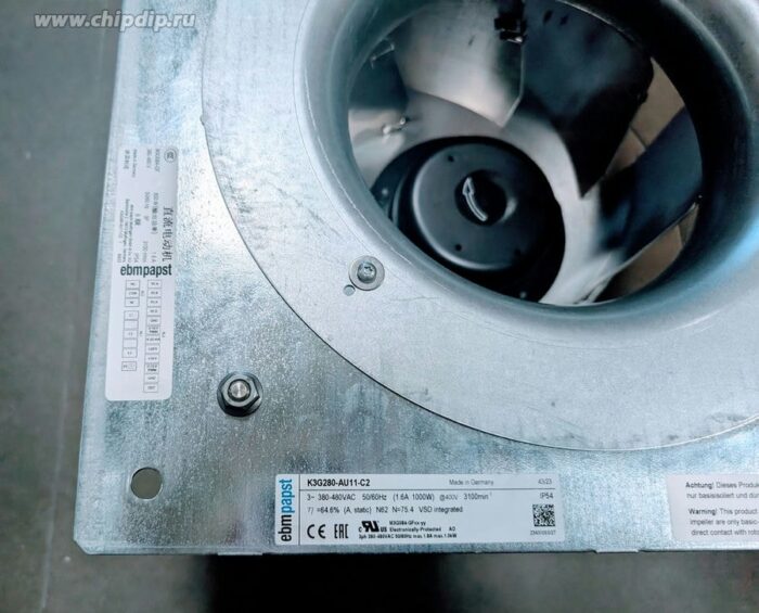 8026718542 Вентилятор Ebmpapst K3G280-AU11-C2 400V 1000W 1.6A () Hirschmann — изображение 5