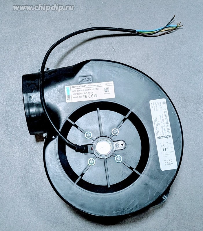 doc063979726 8016195080 Вентилятор Ebmpapst G2E140-NS38-01 230V 0.46/0.51A 105/115W 4pin Hirschmann — изображение 1