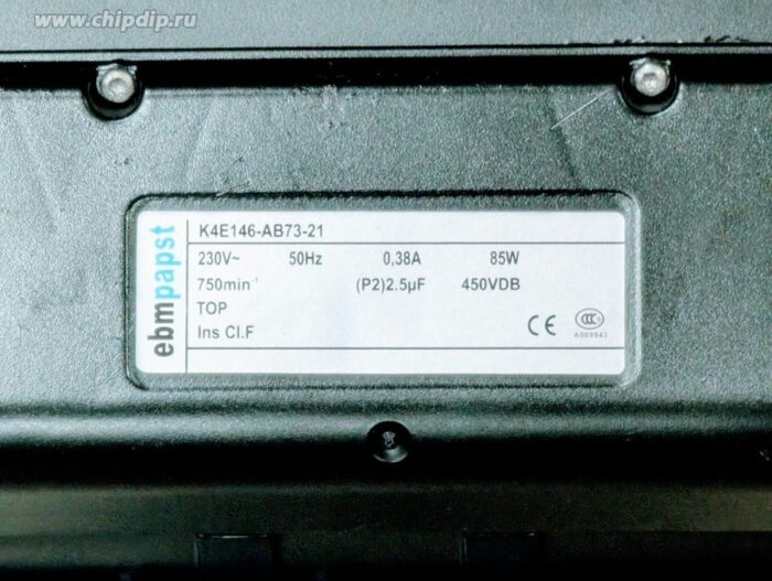 8048319776 Вентилятор Ebmpapst K4E146-AB73-21 230V 50Hz 0.38A 85W 750min-1 Hirschmann — изображение 2
