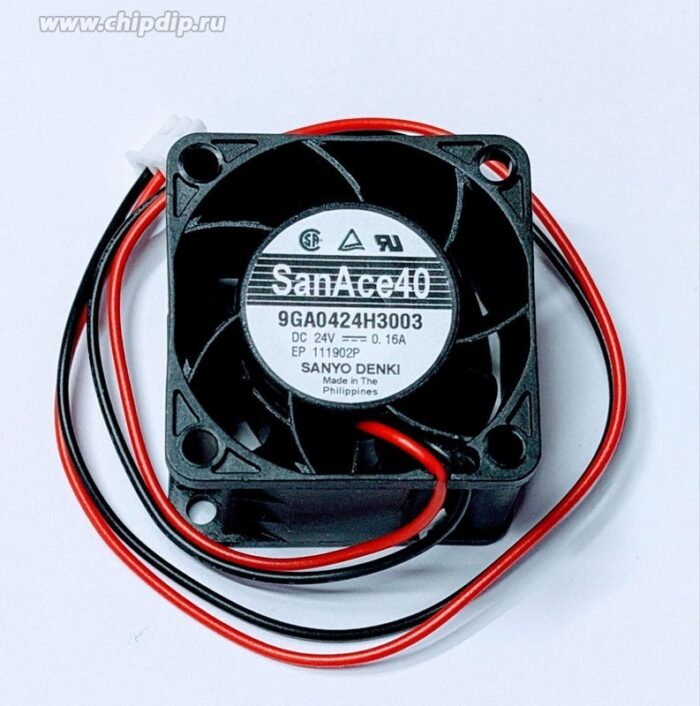 8017126378 Вентилятор Sanyo Denki San Ace 9GA0424H3003 24V 40x28 0.16A 2pin () Hirschmann — изображение 2