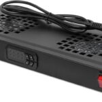 8048107829 Модуль вентиляторный ONTEK крепление на 19 1U, 2 элемента, электронный термоконтроллер, цифровой термодатчик, черный RAL 9005 Hirschmann