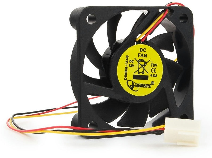 doc064136952 8048462132 Вентилятор Gembird D50BM-12AS, 50x50x10, двойной шарикоподшипник, 3pin, провод 25см Hirschmann — изображение 1