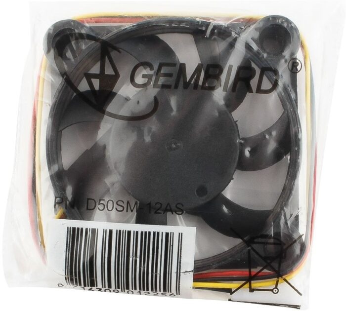 8048462161 Вентилятор Gembird D50SM-12AS, 50x50x10, подшипник скольжения, 3pin, провод 25см Hirschmann — изображение 3