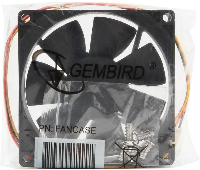 8048462166 Вентилятор Gembird FANCASE, 80x80x25, подшипник скольжения, 3pin, провод 30см Hirschmann — изображение 3