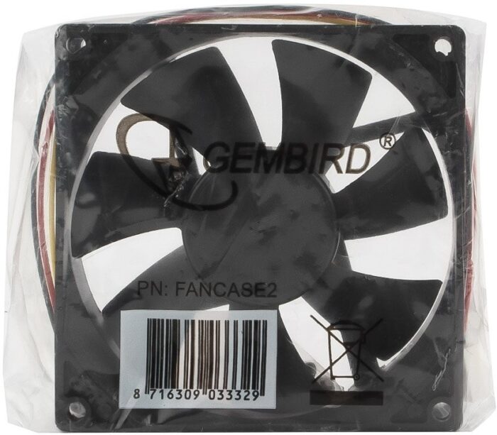 8048462213 Вентилятор Gembird FANCASE2, 92x92x25, подшипник скольжения, 3pin, провод 30см Hirschmann — изображение 3