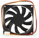 8048462616 D8015BM-3, Вентилятор Gembird D8015ВM-3, 80x80x15, двойной шарикоподшипник, 3pin, провод 30см Hirschmann — изображение 2