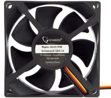 8048463198 Вентилятор Gembird S8025H-3P4M, 80x80x25, гидродин.подшипник, тихий, 3pin + Molex, провод 30см Hirschmann