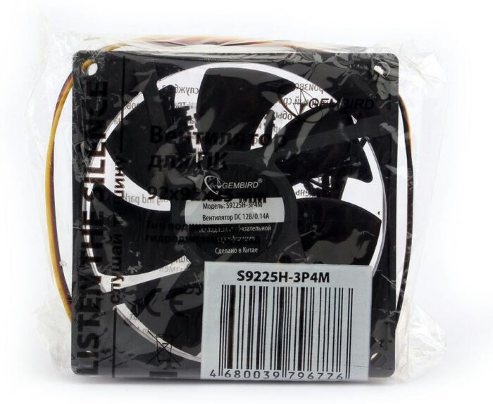 8048463199 Вентилятор Gembird S9225H-3P4M, 92x92x25, гидродин.подшипник, тихий, 3pin + Molex, провод 30см Hirschmann — изображение 3