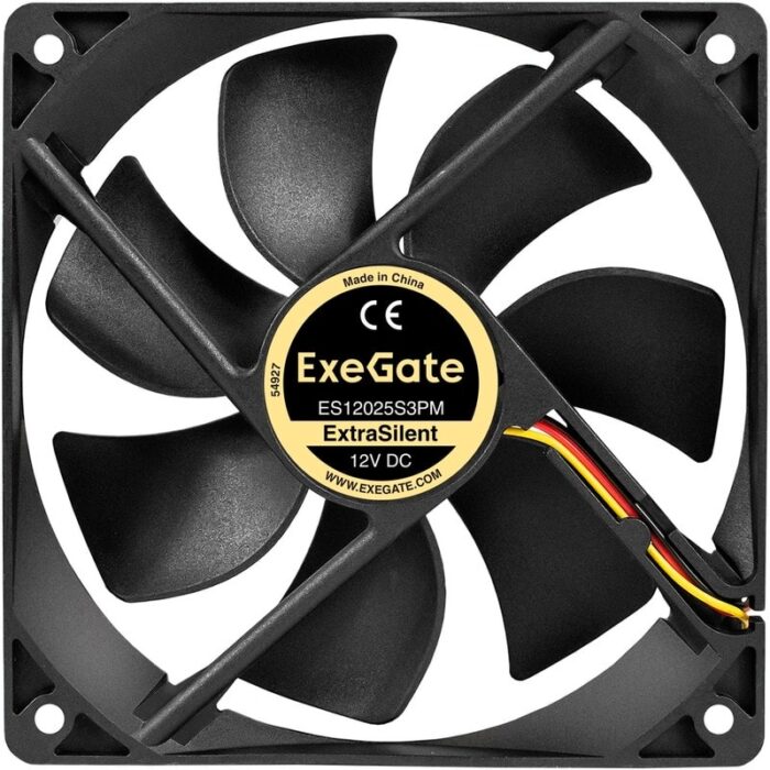 8038575183 EX297054RUS, Вентилятор 12В DC ExeGate ExtraSilent ES12025S3PM (120x120x25 мм, Sleeve bearing (подшипник скольжения), 3pin+Molex, 1350RPM, 2 Hirschmann — изображение 7