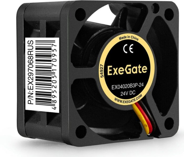 8038575192 EX297068RUS, Вентилятор 24В DC ExeGate EX04020B3P-24 (40x40x20 мм, 2-Ball (двойной шарикоподшипник), 3pin, 8000RPM, 33dBA) Hirschmann — изображение 5