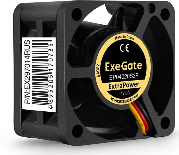 8038575147 EX297014RUS, Вентилятор 12В DC ExeGate ExtraPower EP04020S3P (40x40x20 мм, Sleeve bearing (подшипник скольжения), 3pin, 7000RPM, 32dBA) Hirschmann — изображение 5
