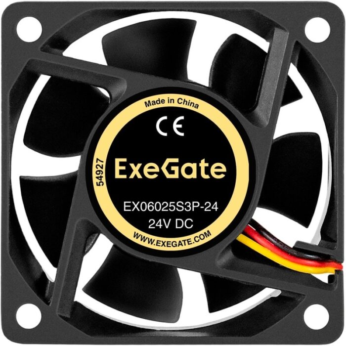 8038575200 EX297077RUS, Вентилятор 24В DC ExeGate EX06025S3P-24 (60x60x25 мм, Sleeve bearing (подшипник скольжения), 3pin, 5000RPM, 34dBA) Hirschmann — изображение 7