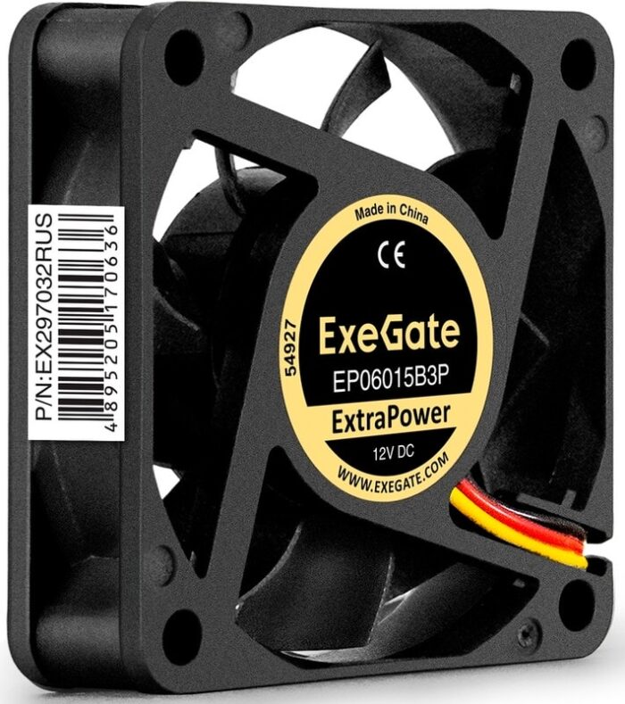 8038575161 EX297032RUS, Вентилятор 12В DC ExeGate ExtraPower EP06015B3P (60x60x15 мм, 2-Ball (двойной шарикоподшипник), 3pin, 5000RPM, 34dBA) Hirschmann — изображение 10