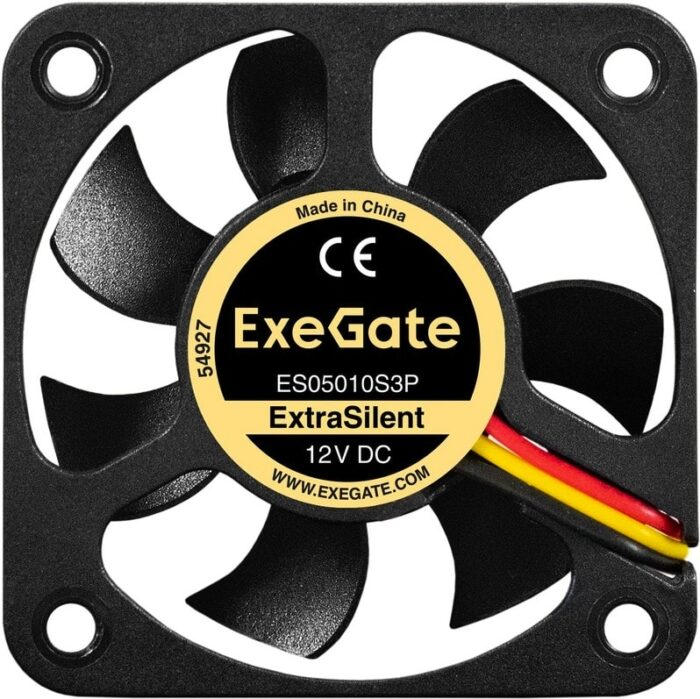 8038575151 EX297018RUS, Вентилятор 12В DC ExeGate ExtraSilent ES05010S3P (50x50x10 мм, Sleeve bearing (подшипник скольжения), 3pin, 4000RPM, 22dBA) Hirschmann — изображение 9