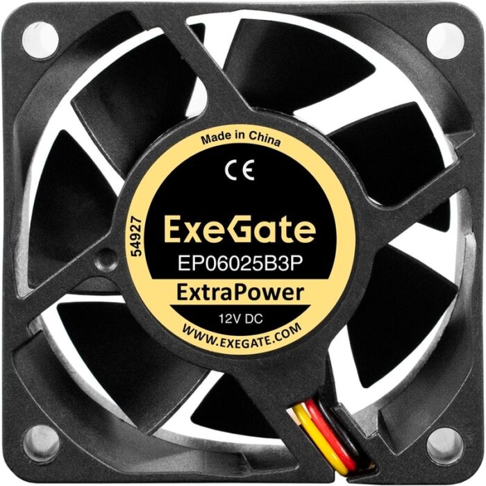 8038575166 EX297037RUS, Вентилятор 12В DC ExeGate ExtraPower EP06025B3P (60x60x25 мм, 2-Ball (двойной шарикоподшипник), 3pin, 4500RPM, 31dBA) Hirschmann — изображение 7