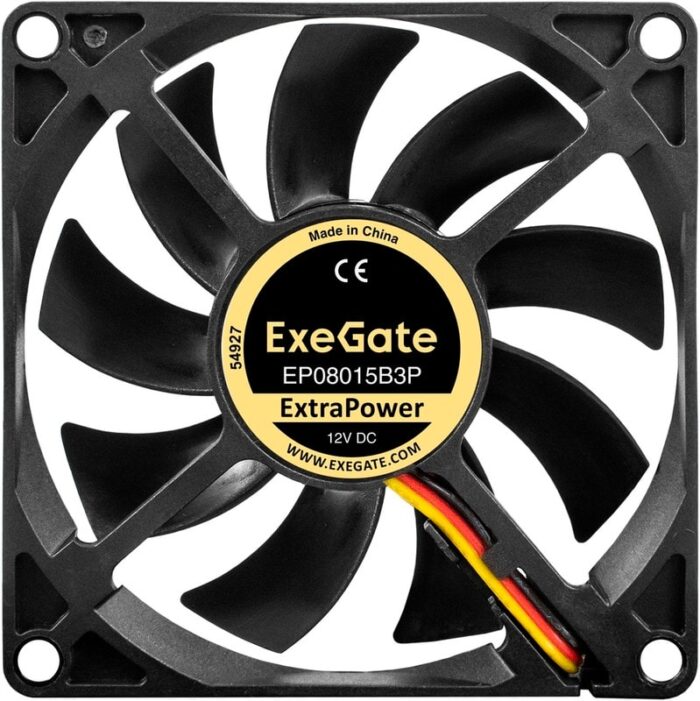 8038575125 EX295238RUS, Вентилятор 12В DC ExeGate ExtraPower EP08015B3P (80x80x15 мм, 2-Ball (двойной шарикоподшипник), 3pin, 2600RPM, 26dBA) Hirschmann — изображение 7